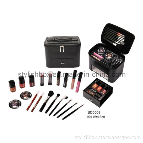 Functional Black PU Cosmetic Case (SC0008)
